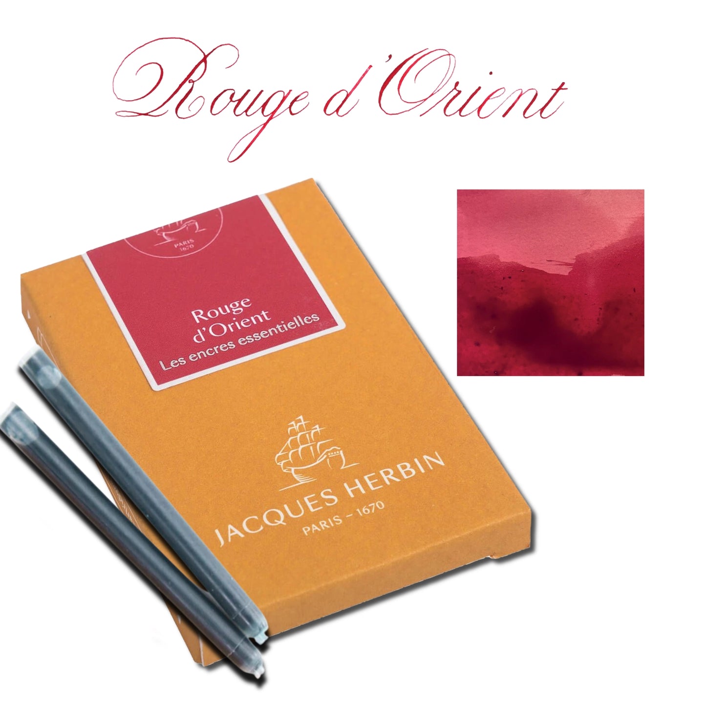 Jacques Herbin - Rouge D'Orient (Ink Cartridges)