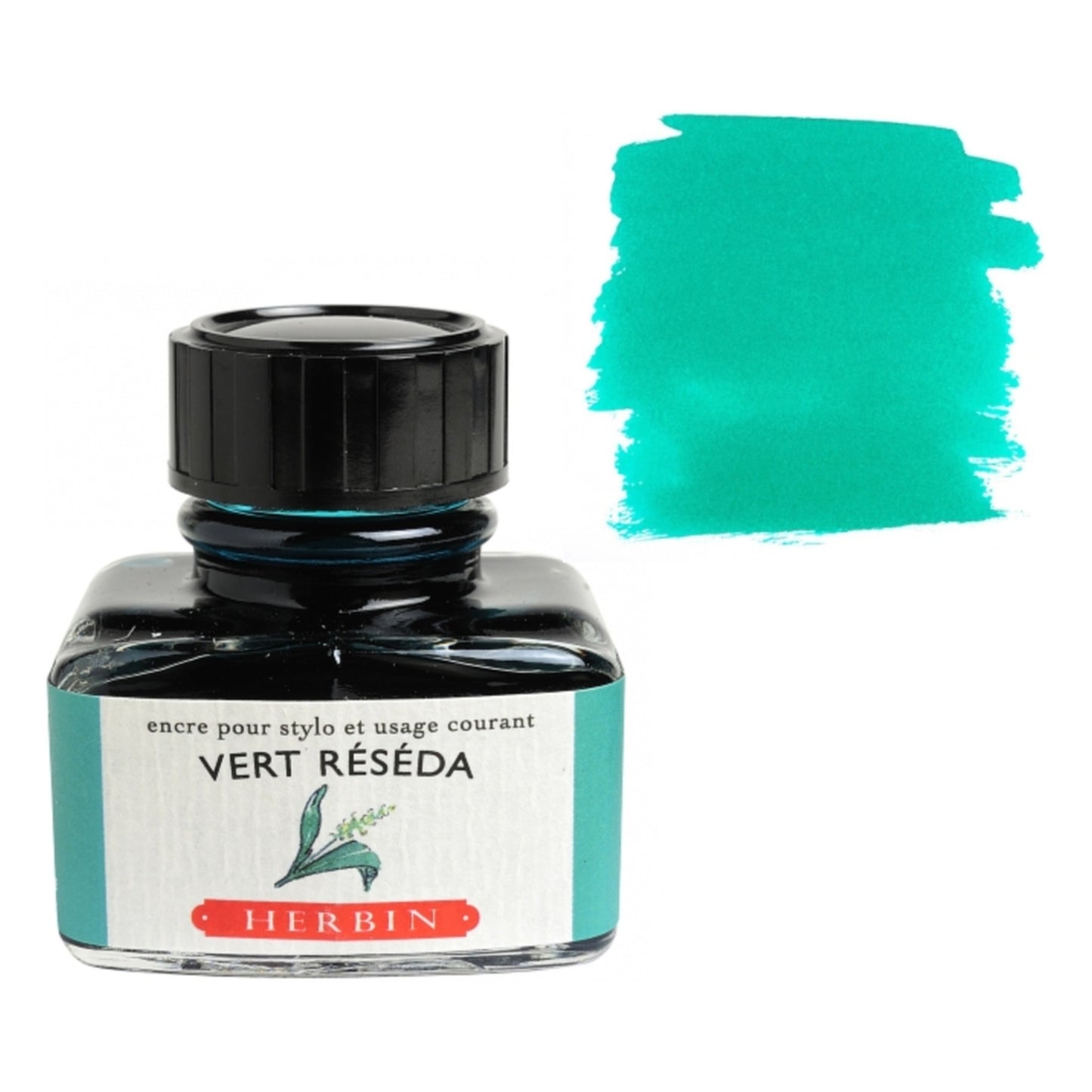 Herbin Vert Reseda (Reseda Green) 30mL Fountain Pen Ink Bottle