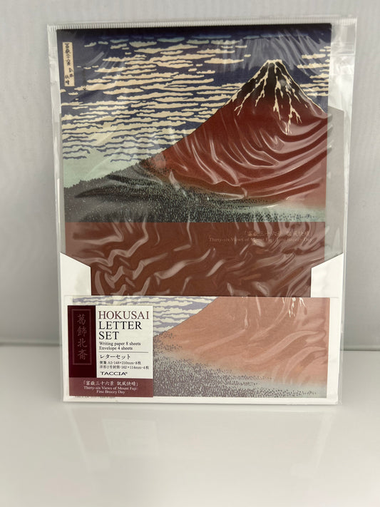 Taccia Ukiyo-e Letter Set - Hokusai Benitsuchi