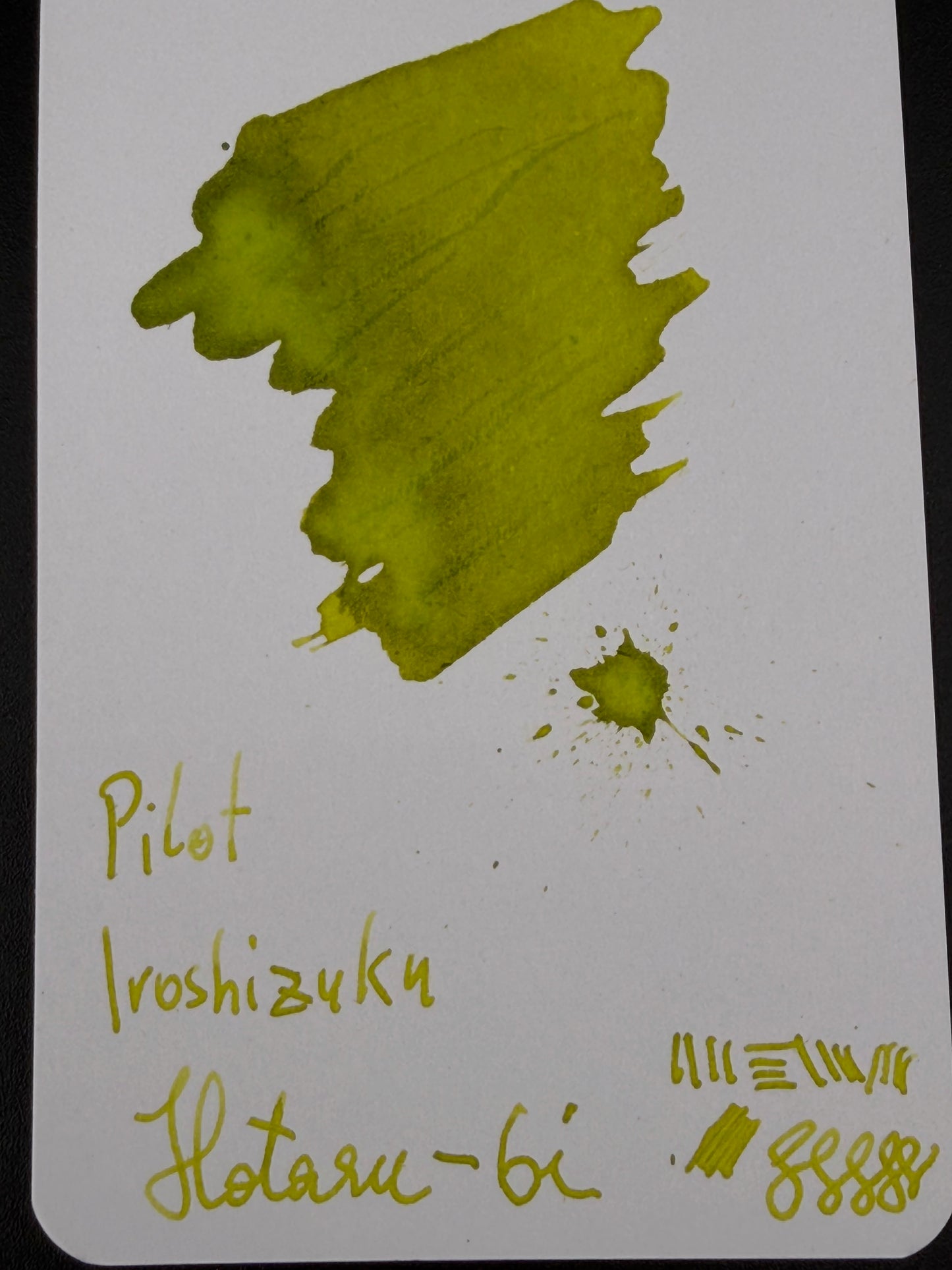 Pilot Iroshizuku - Hotaru-Bi - Yellow-Green Ink