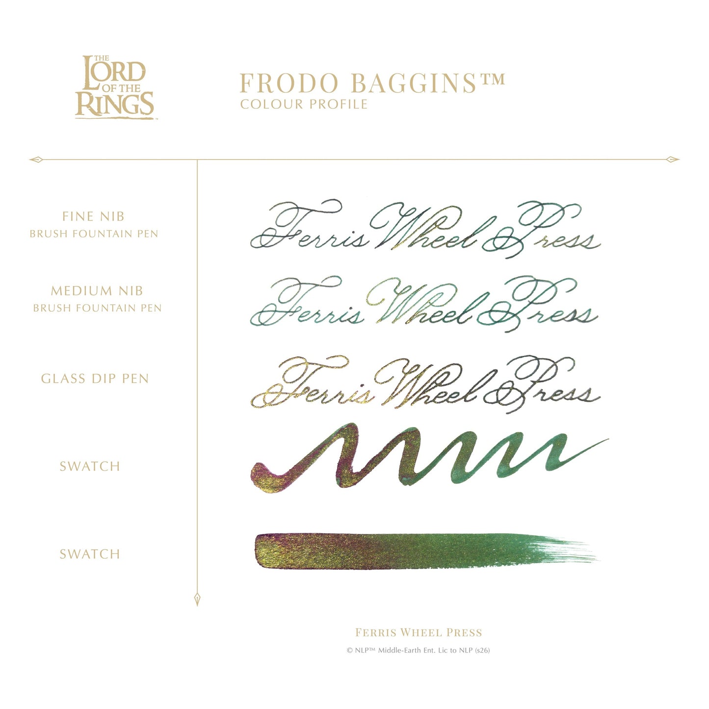 Ferris Wheel Press x The Lord of the Rings - Frodo Baggins Signature Ink (38mL)