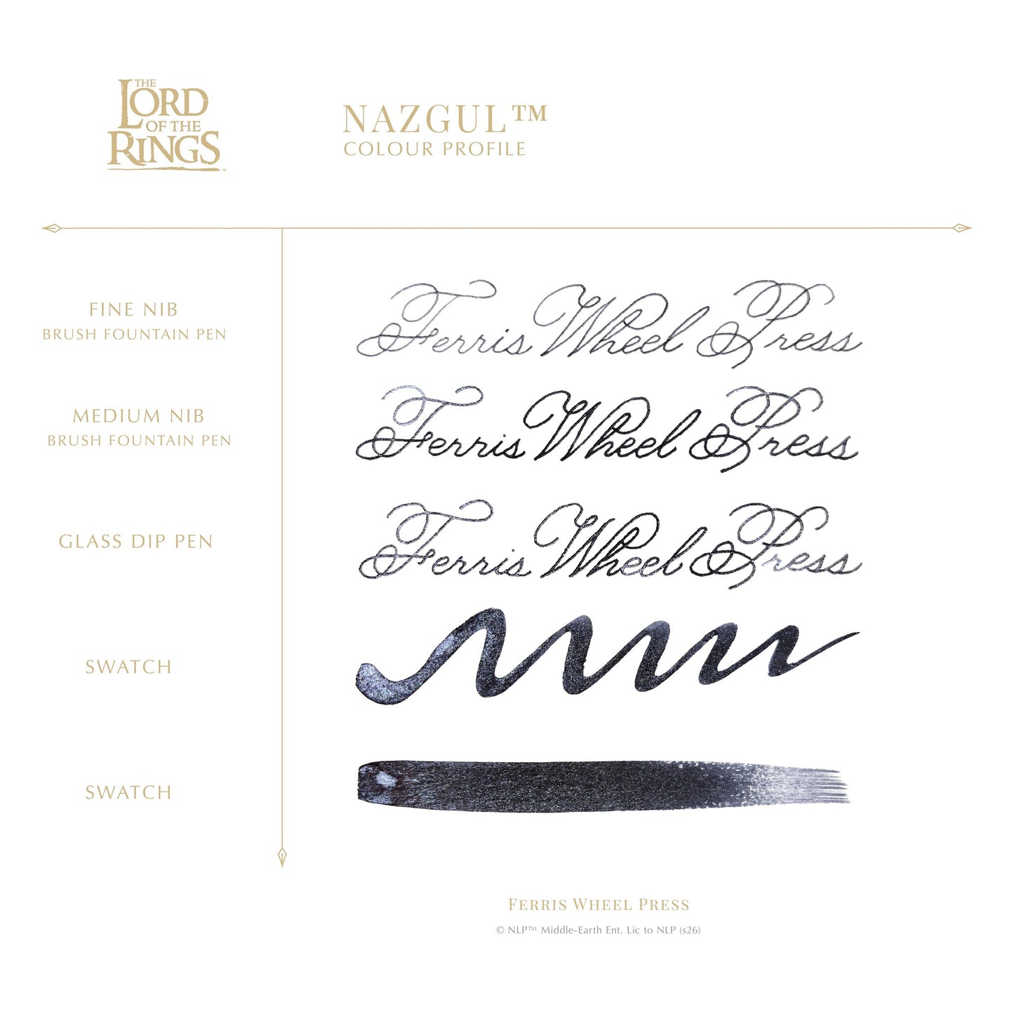 Ferris Wheel Press x The Lord of the Rings - Nazgûl Signature Ink (38mL)