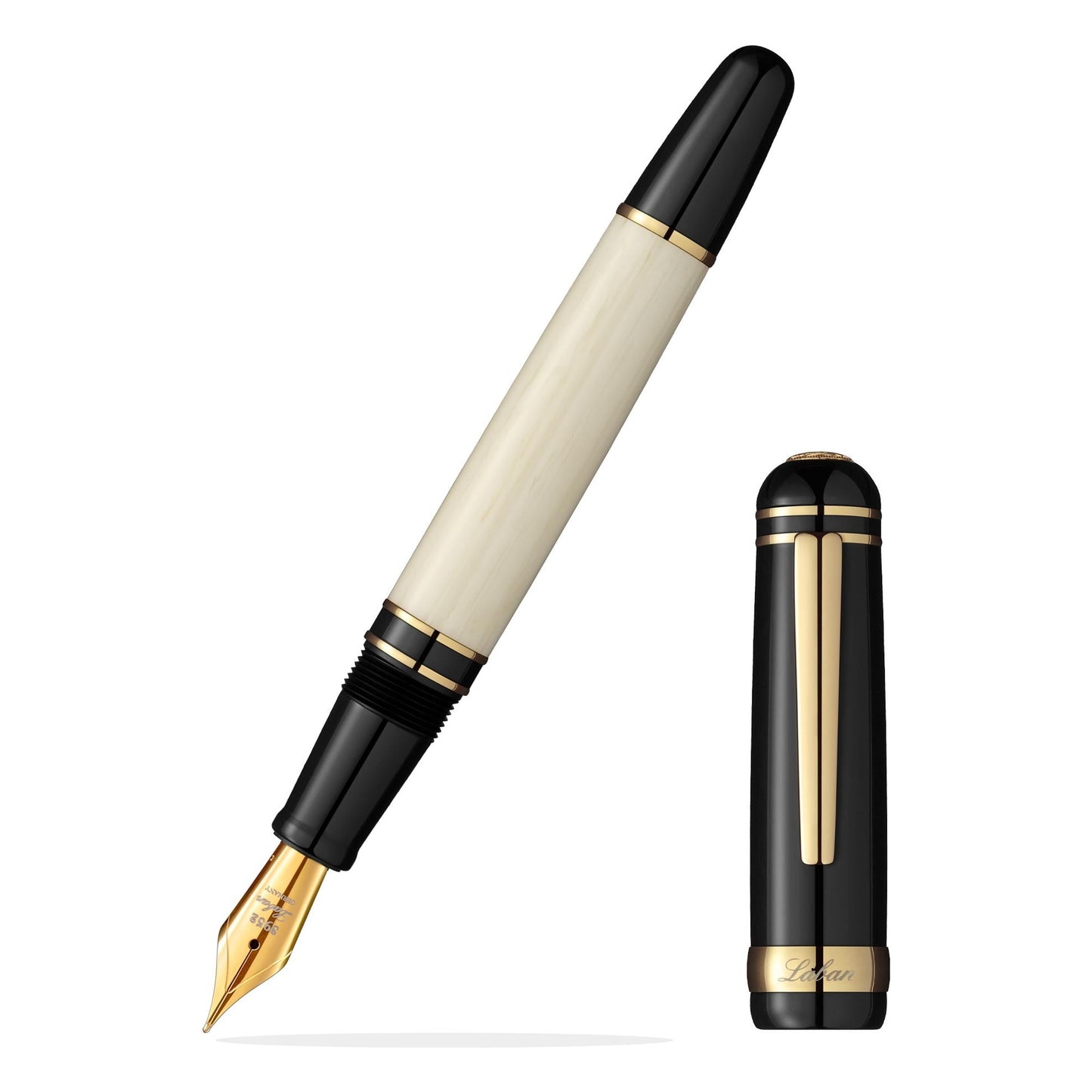 Laban 325 Cambridge fountain pen in ivory, black, and gold