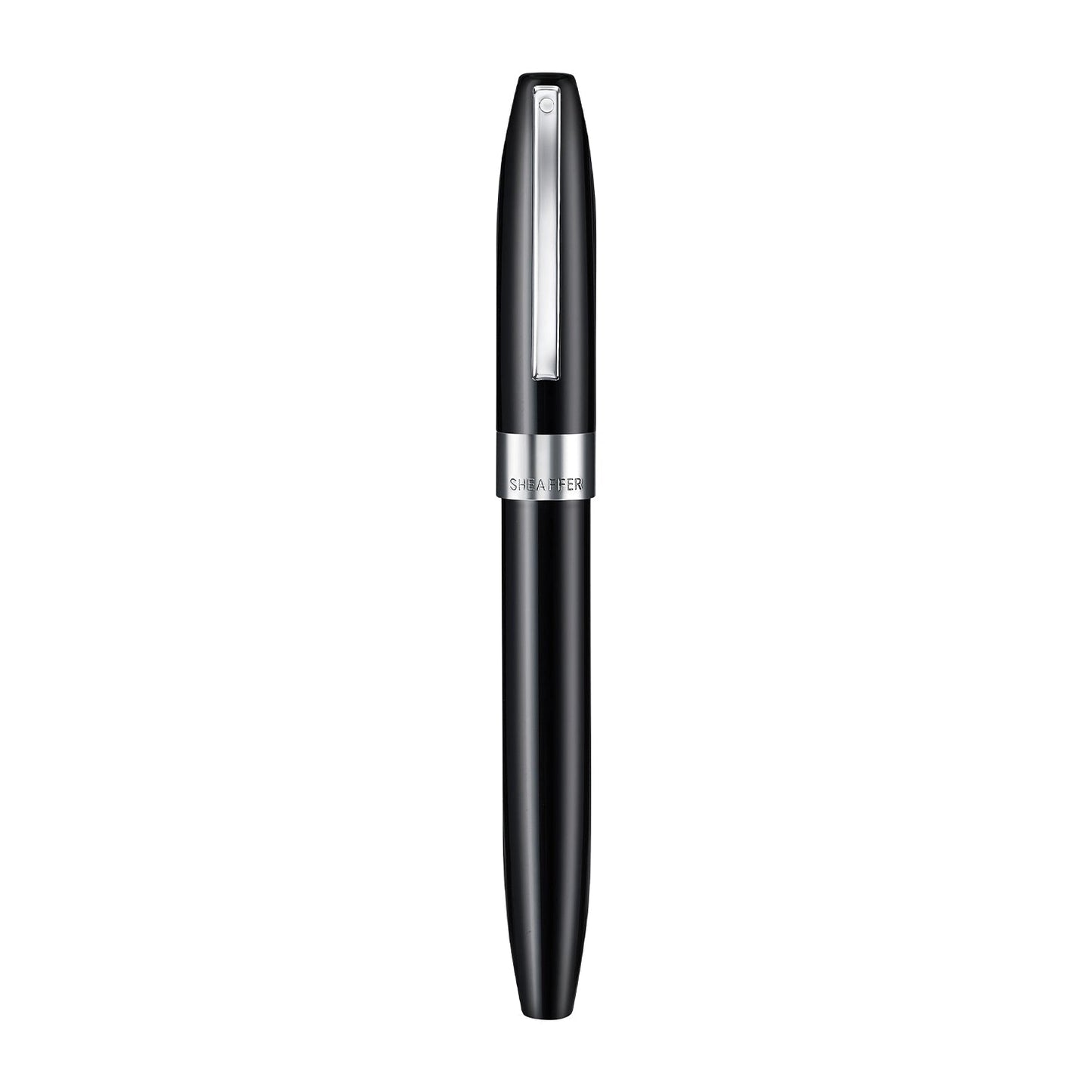 Sheaffer Legacy 9064 Glossy Black Inlaid Nib Fountain Pen with Chrome-Plated Trim