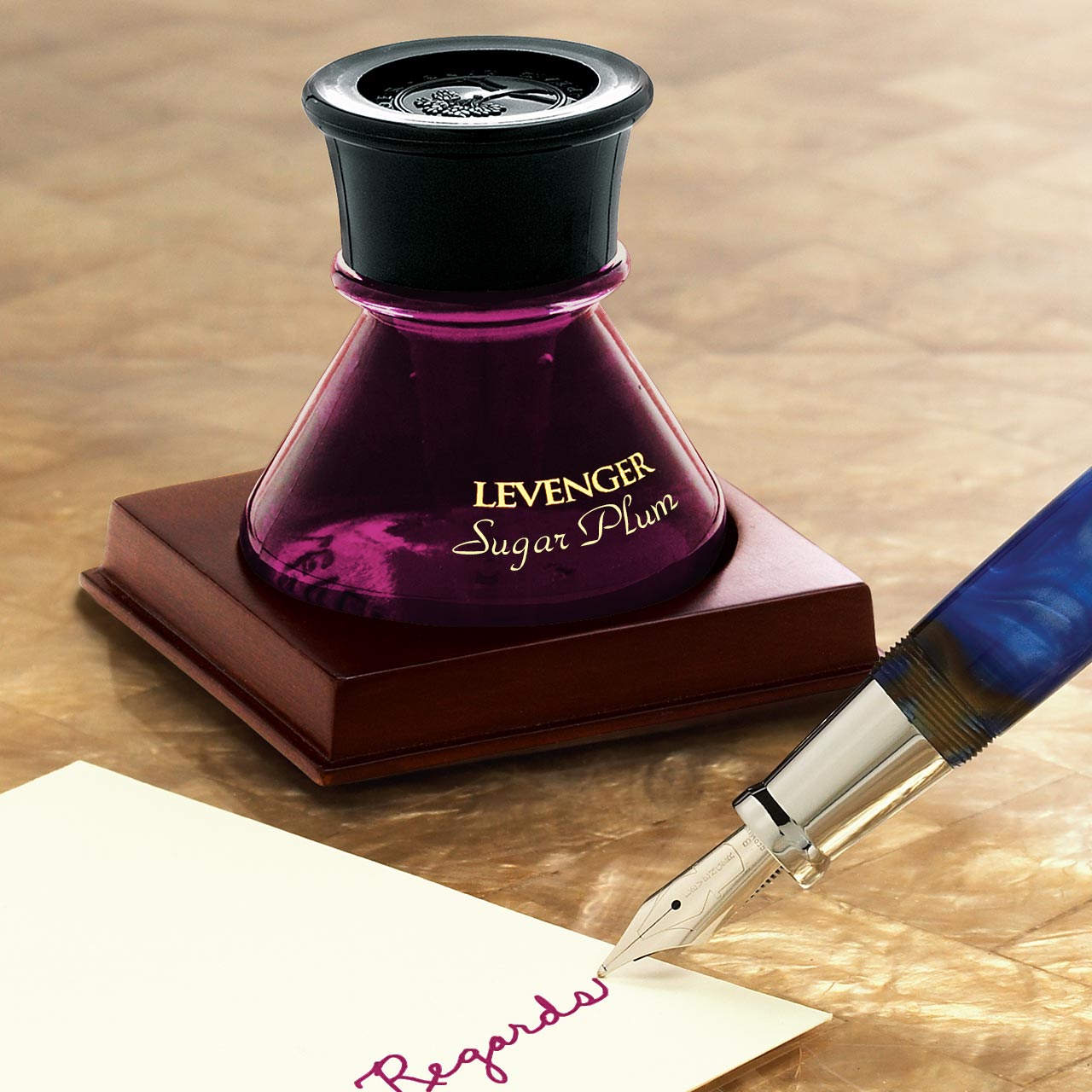 Levenger Sugar Plum Pink Ink – Bottle and Plume