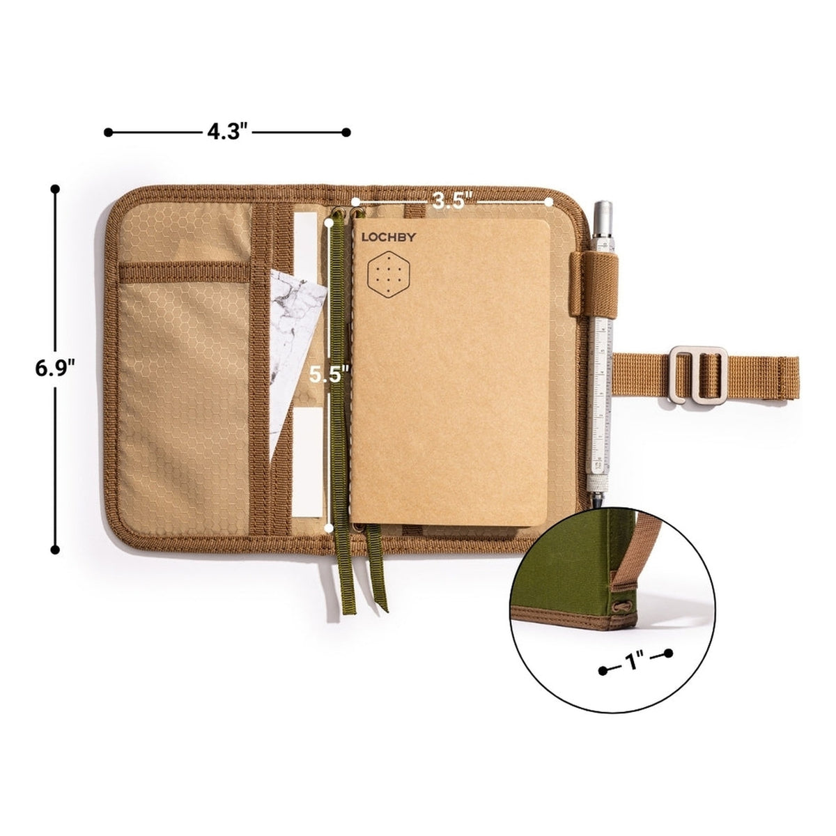 LOCHBY Mini Field Journal - Olive