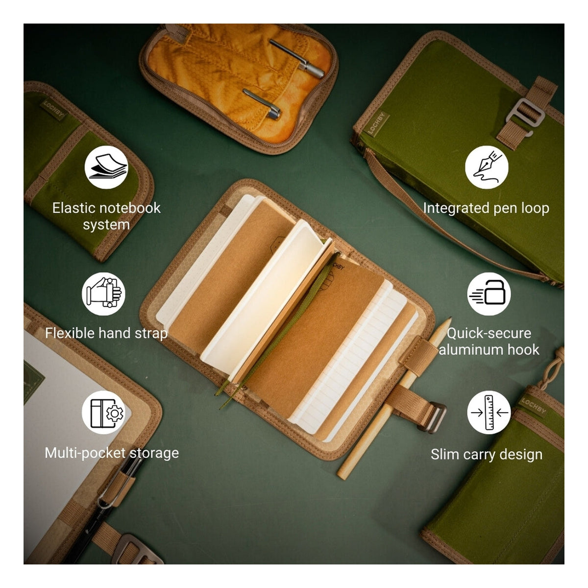 LOCHBY Mini Field Journal - Olive