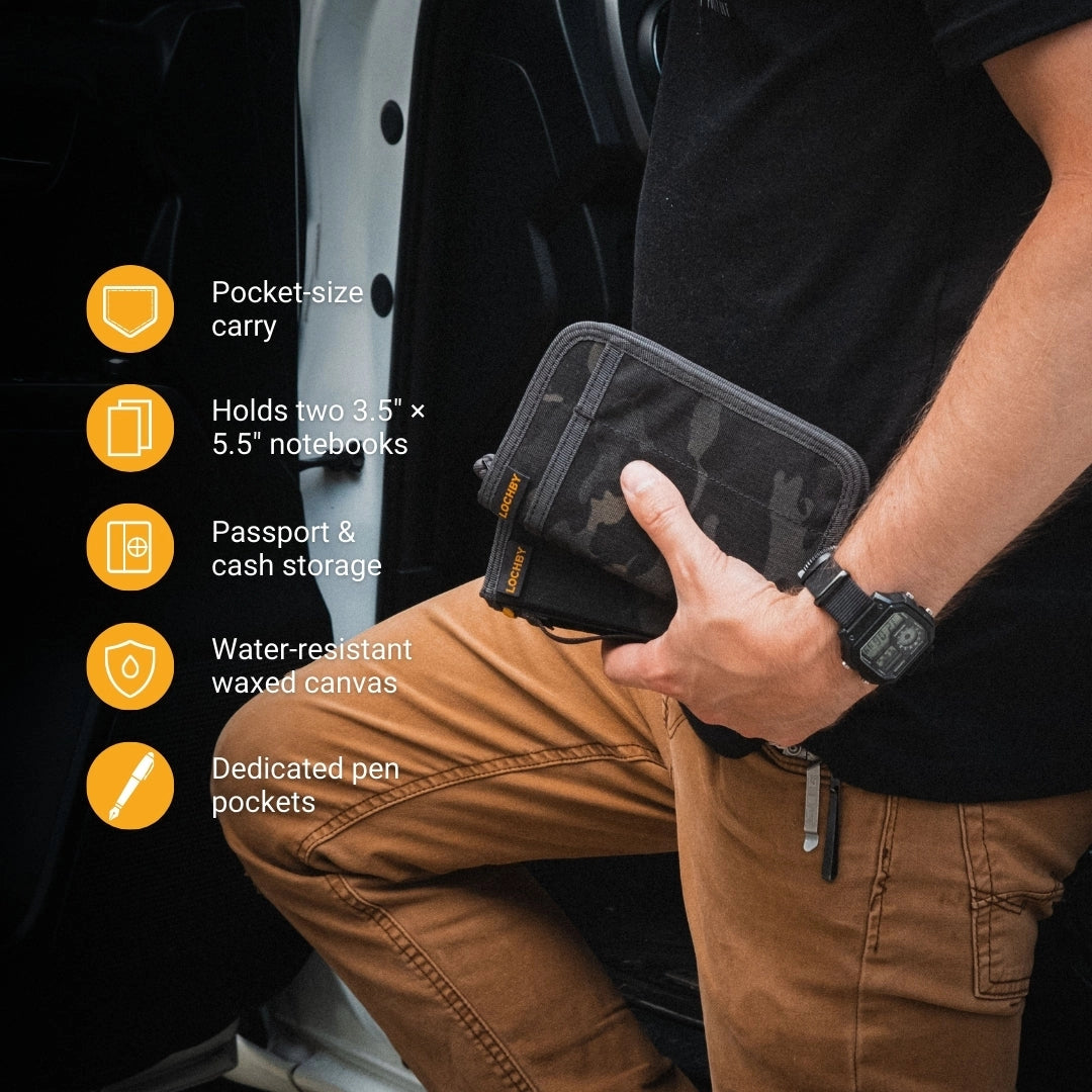 Lochby Pocket Journal - Black Multicam