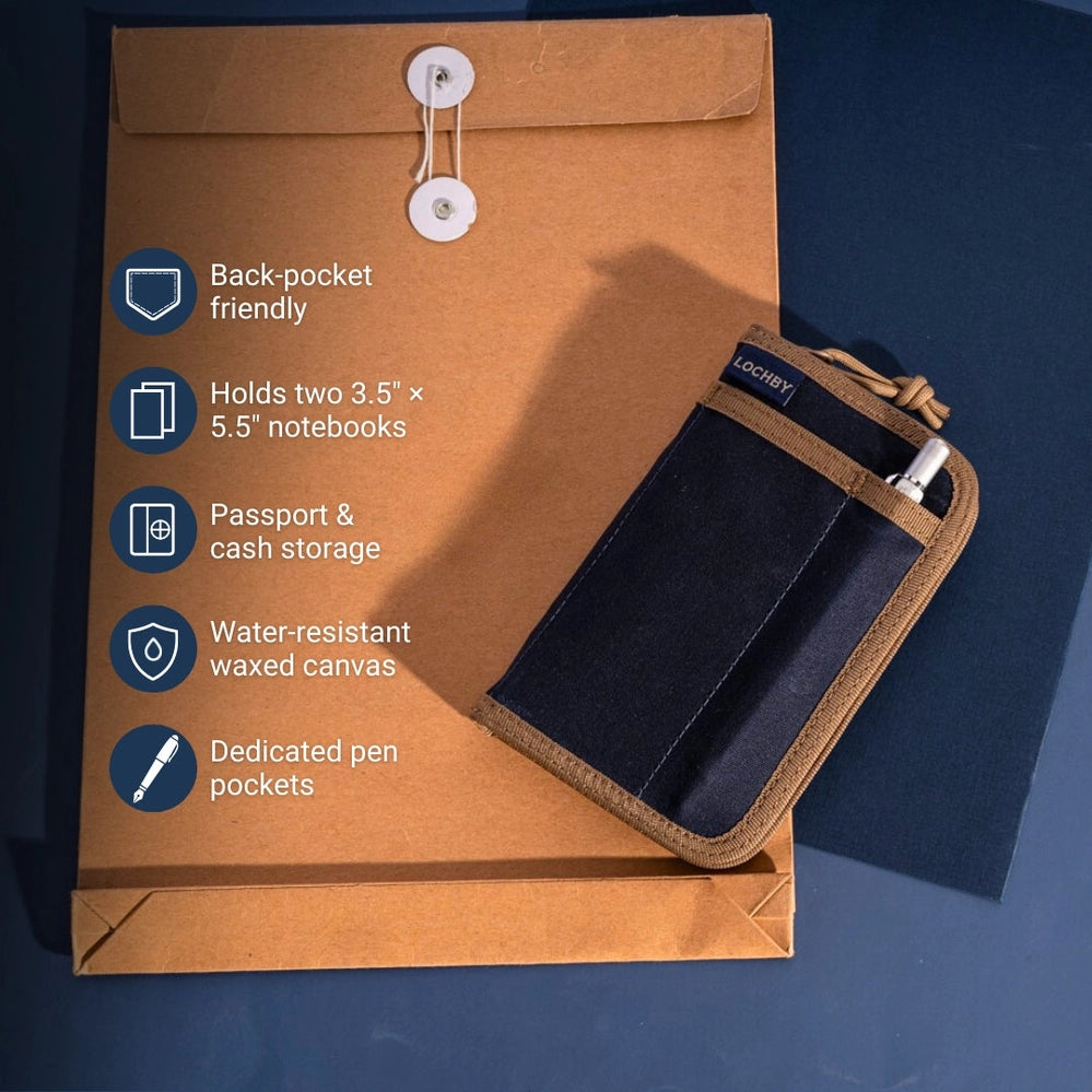 Lochby Pocket Journal - Navy (3.5" × 5.5")