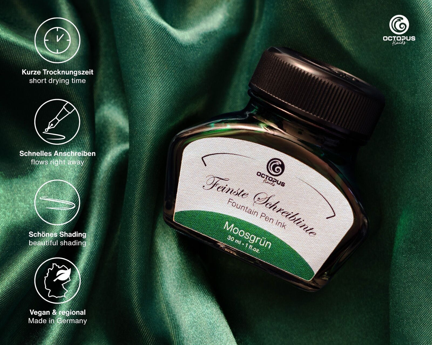 Octopus - Moss Green Ink