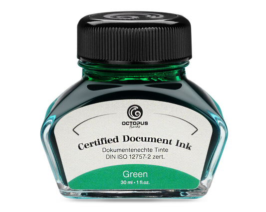 Octopus Fluids - Document Ink, Green (30mL Bottle)