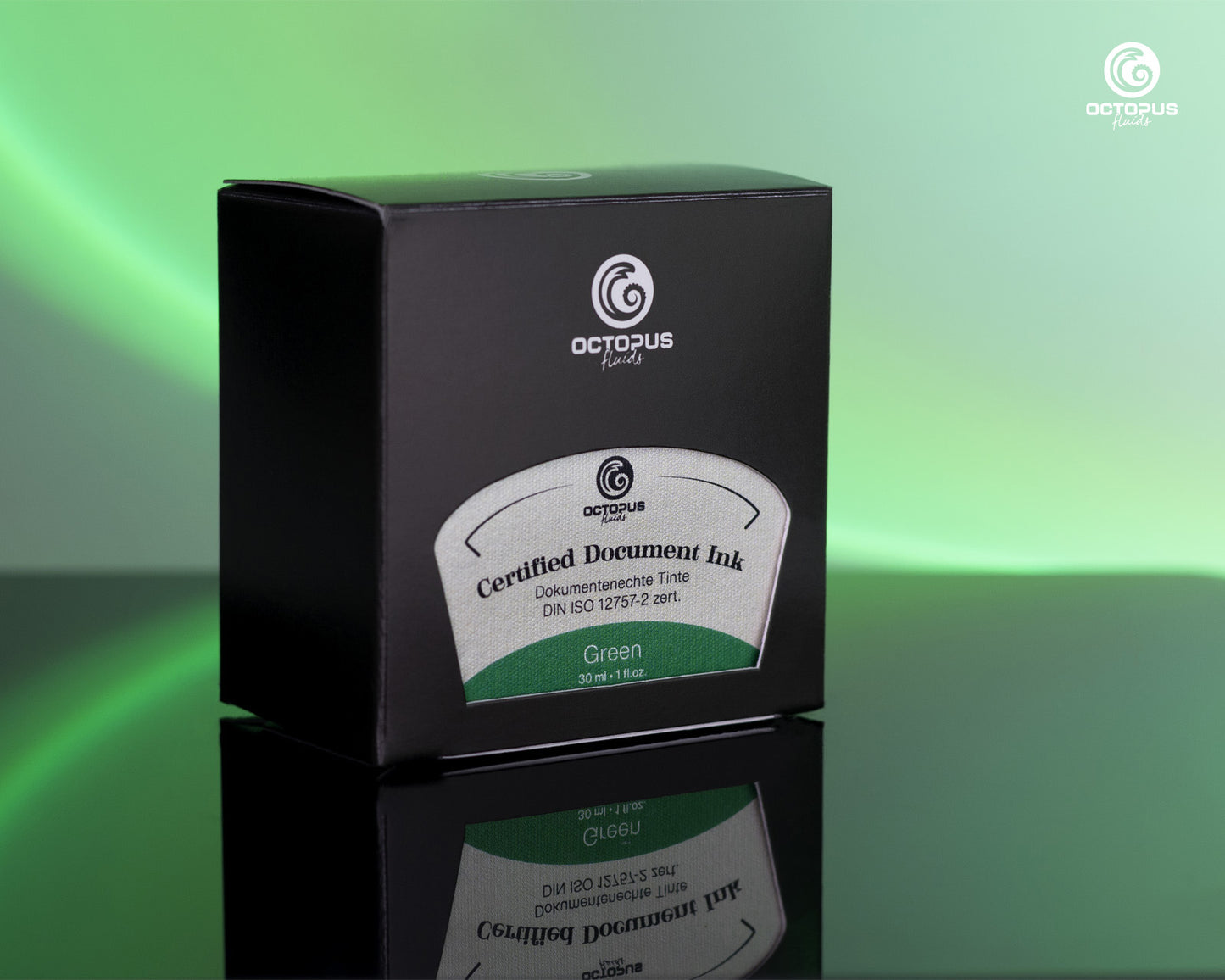 Octopus Fluids - Document Ink, Green (30mL Bottle)