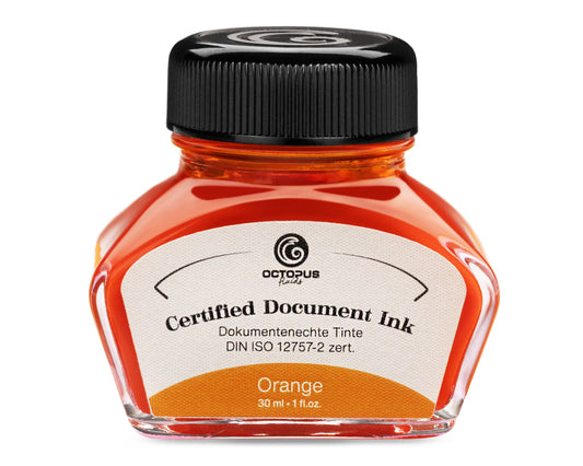 Octopus Fluids - Document Ink, Orange (30mL Bottle)