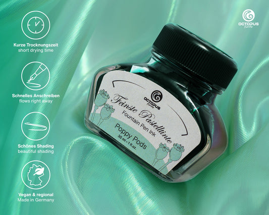 Octopus Pastel Ink - Poppy Pods Green