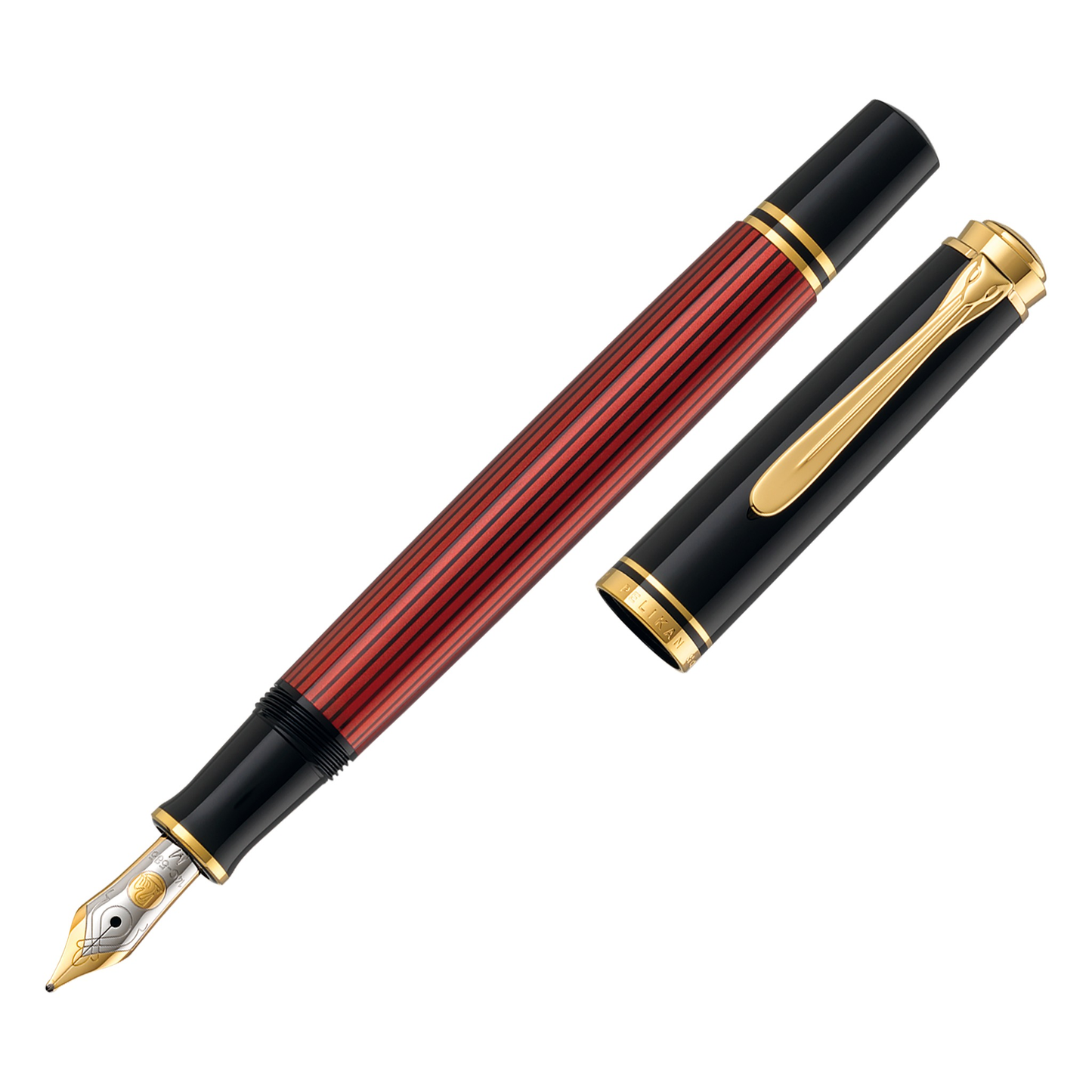 Pelikan M400 Souverän Fountain Pen - Black / Red