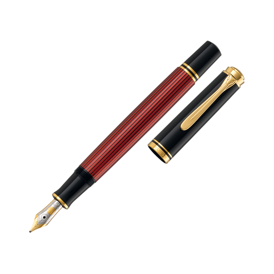 Pelikan M400 Souverän Fountain Pen - Black / Red