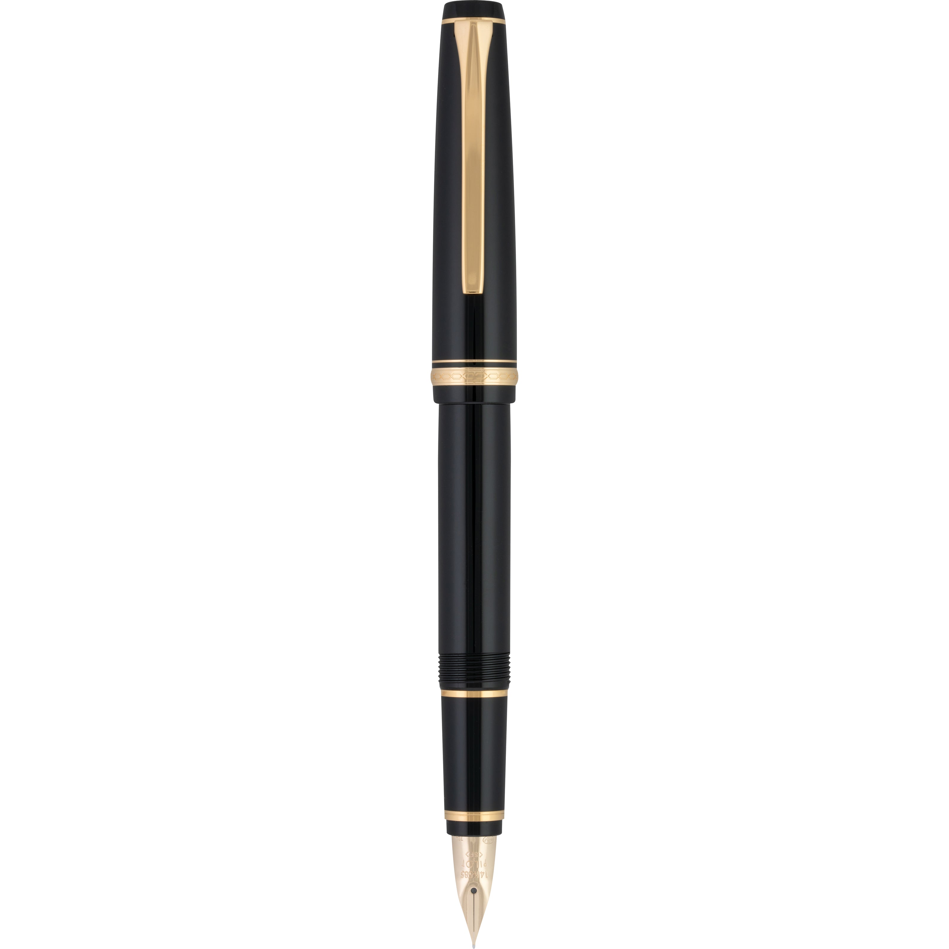 Pilot Falcon Fountain Pen - Black/Gold – Bottle and Plume