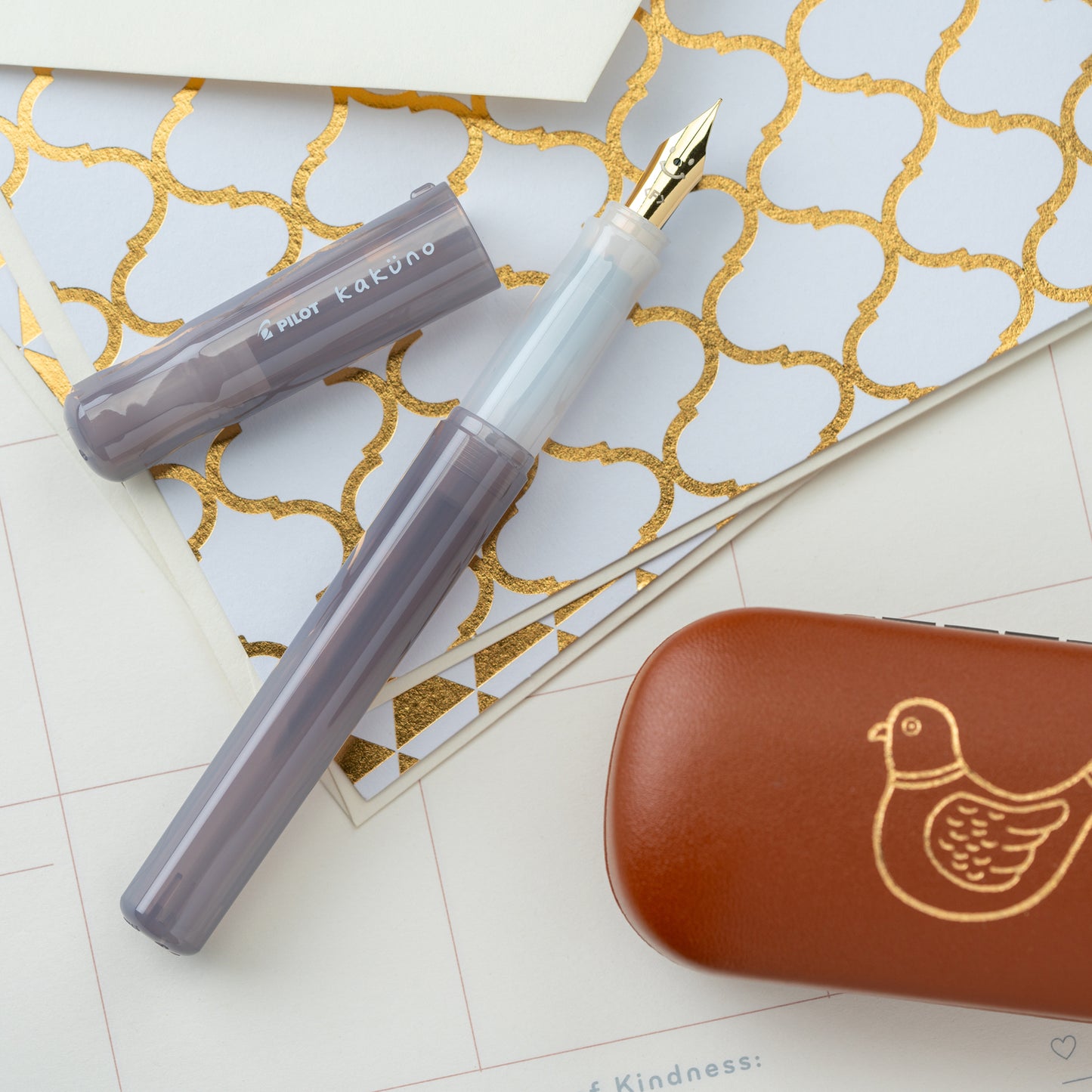 Pilot Kakuno Fountain Pen - Madoromi Series - Nimbus Grey