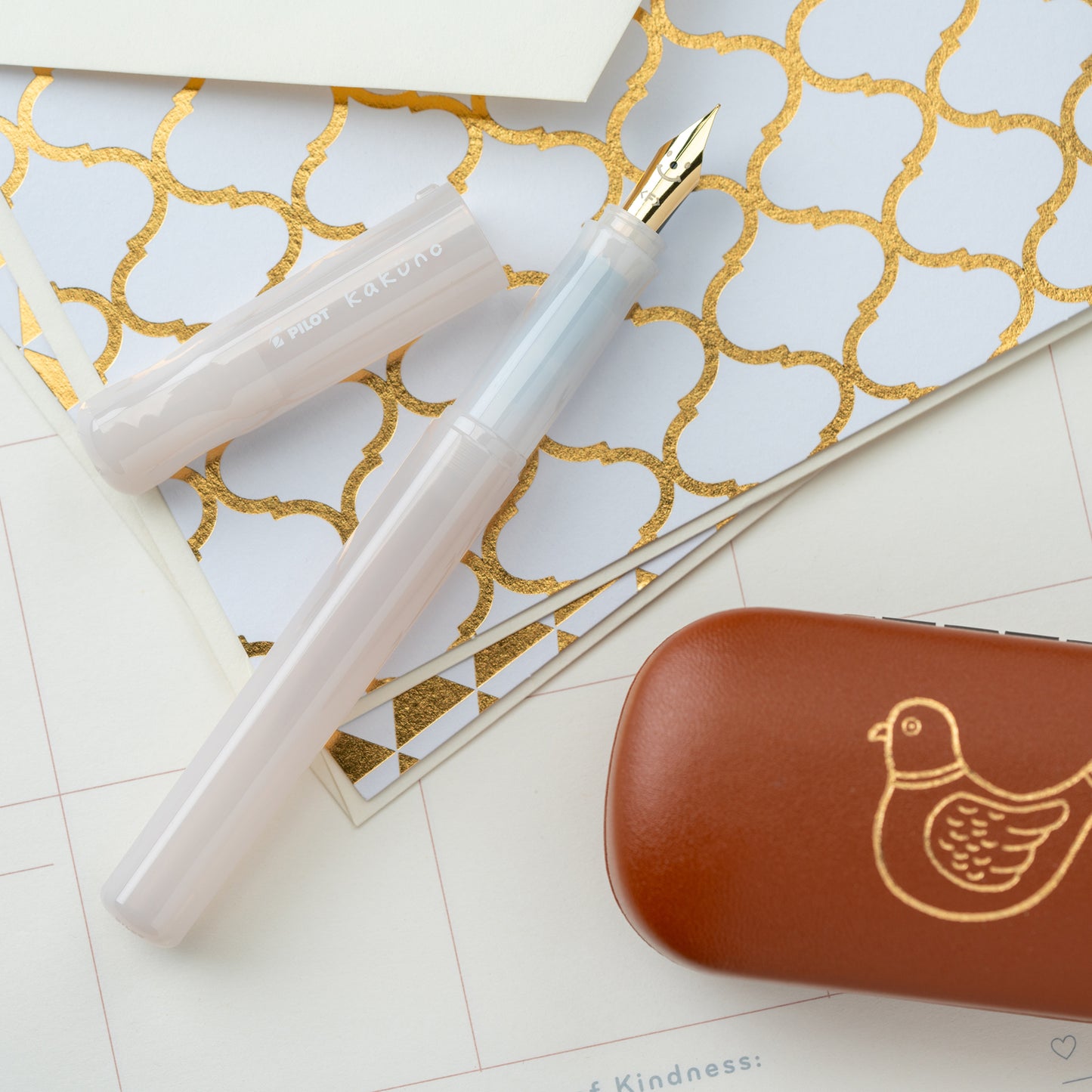 Pilot Kakuno Fountain Pen - Madoromi Series - Cumulus White