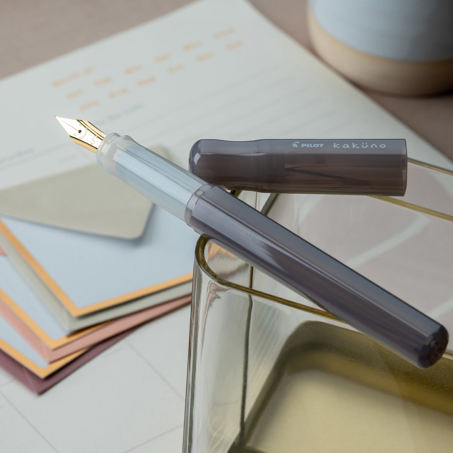 Pilot Kakuno Fountain Pen - Madoromi Series - Nimbus Grey