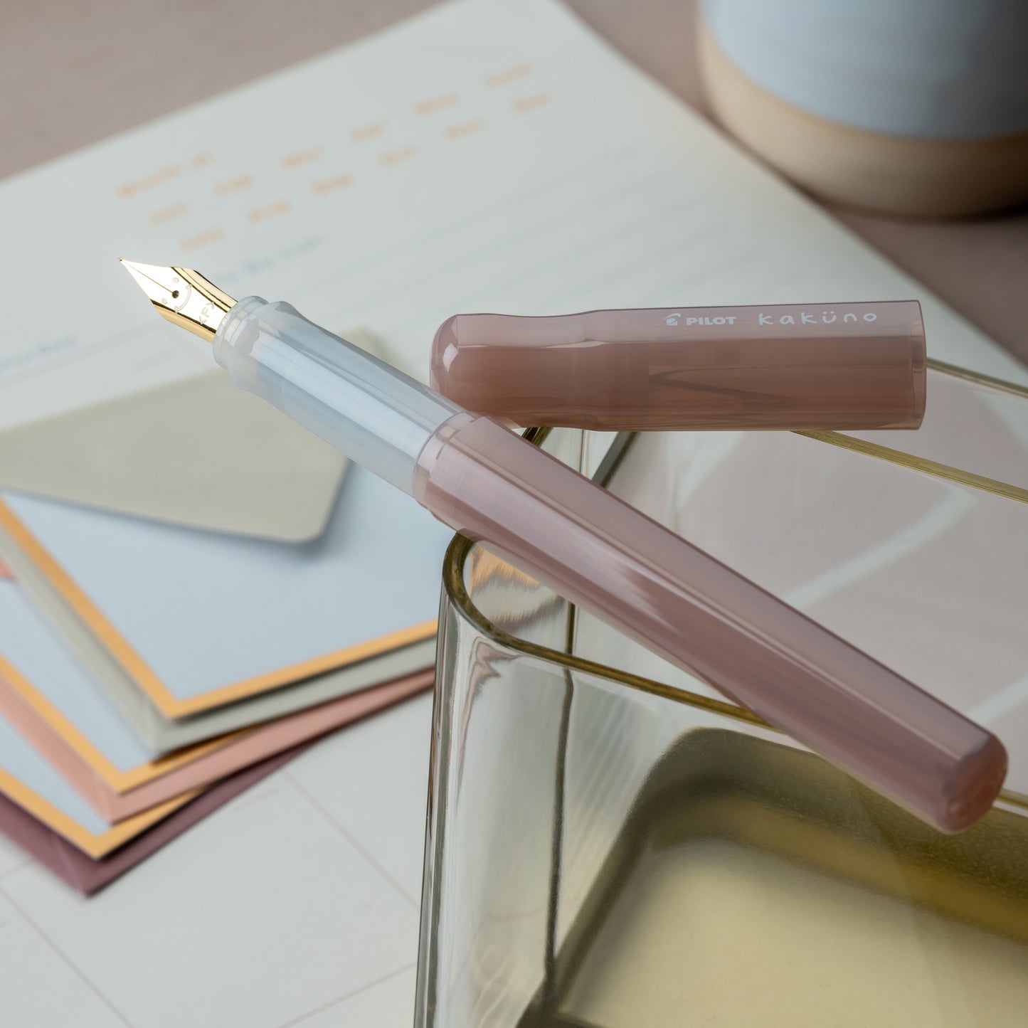 Pilot Kakuno Fountain Pen - Madoromi Series - Rosy Dusk