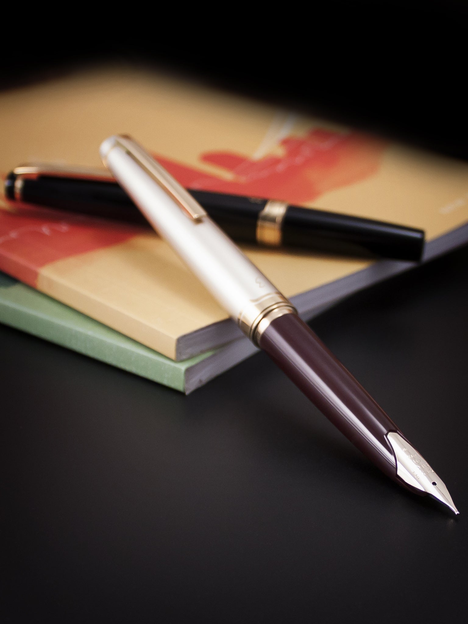 Pilot E95S Fountain Pen - Burgundy/Ivory