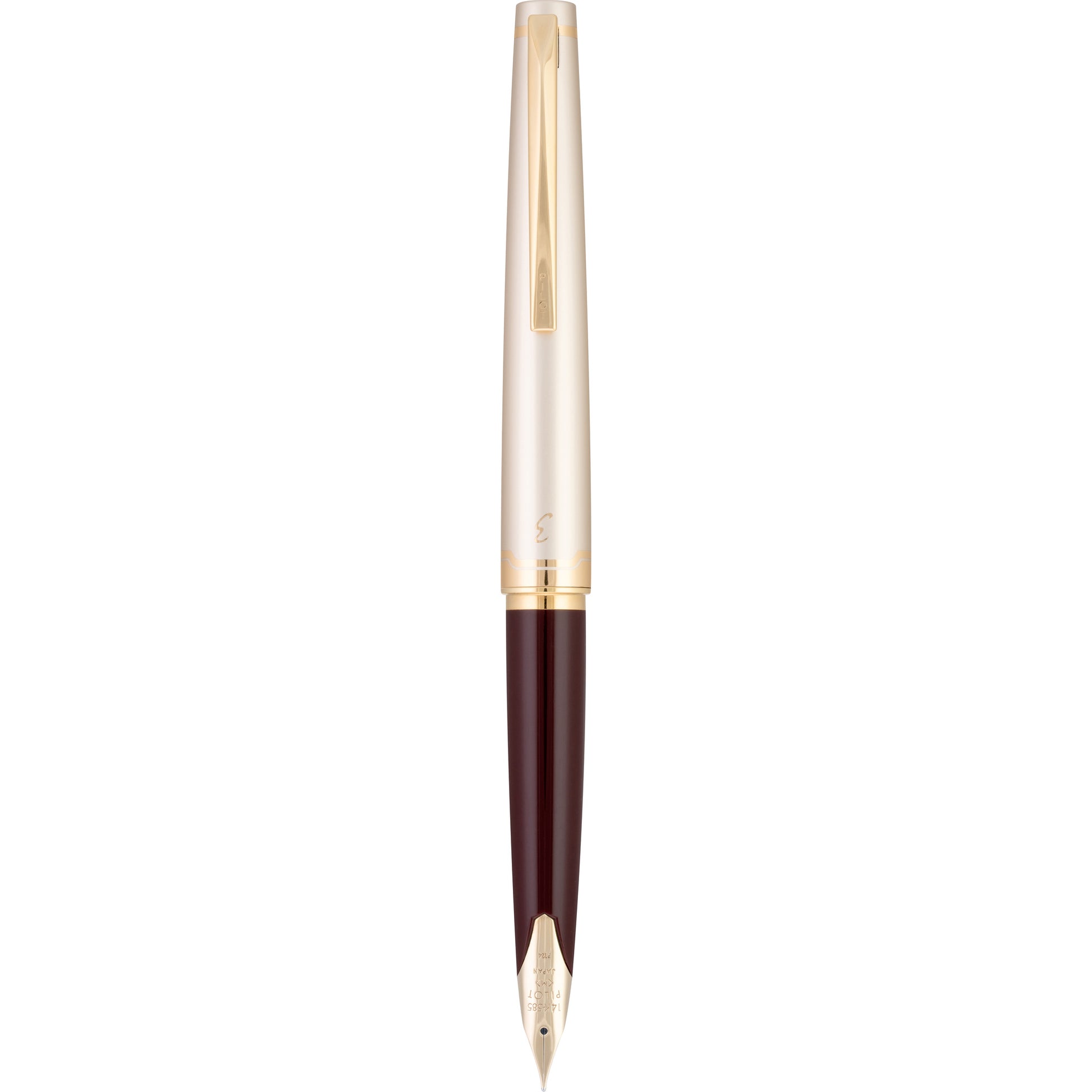Pilot E95S Fountain Pen - Burgundy/Ivory