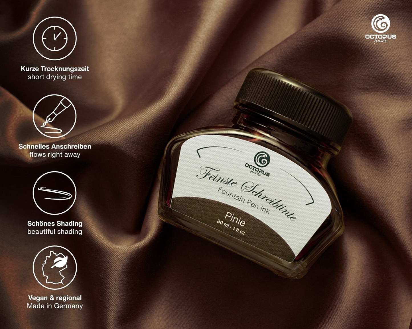 Octopus - Pine Brown Ink