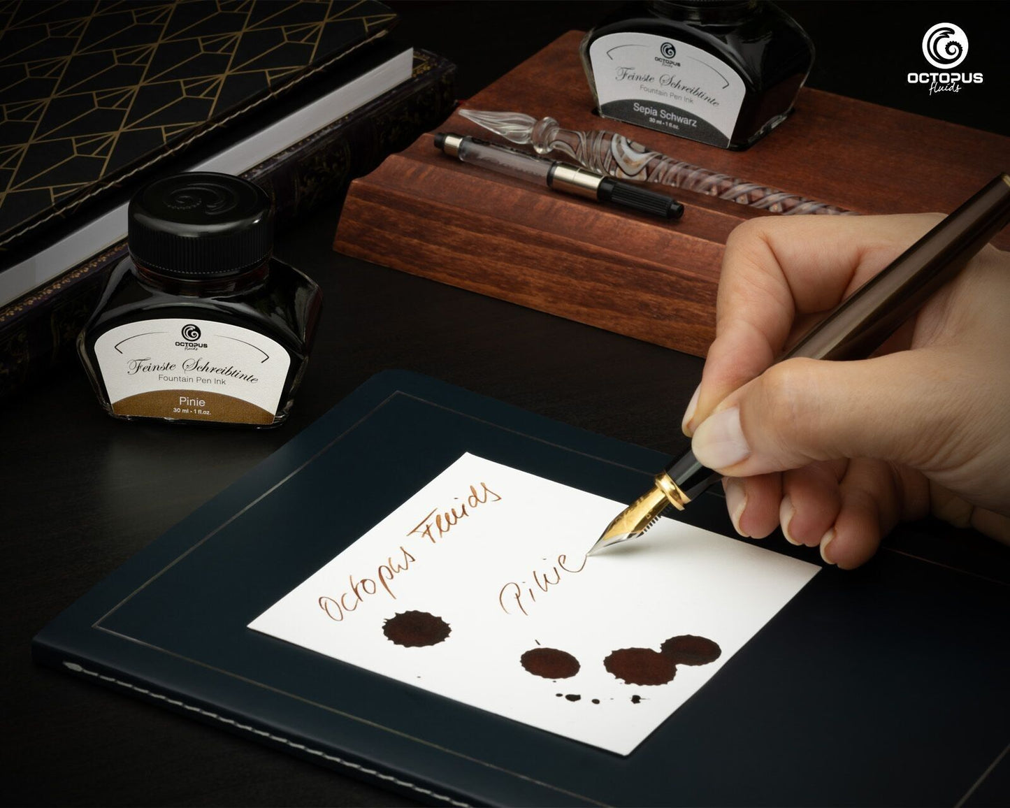 Octopus - Pine Brown Ink