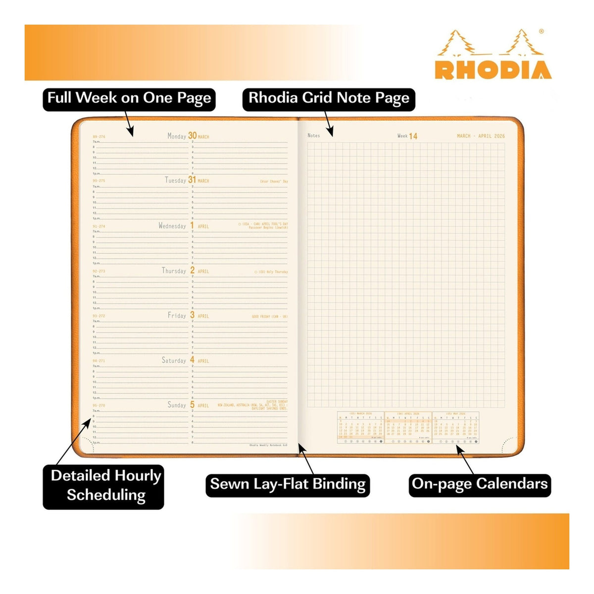 Rhodia 2027 Weekly Planner - A5
