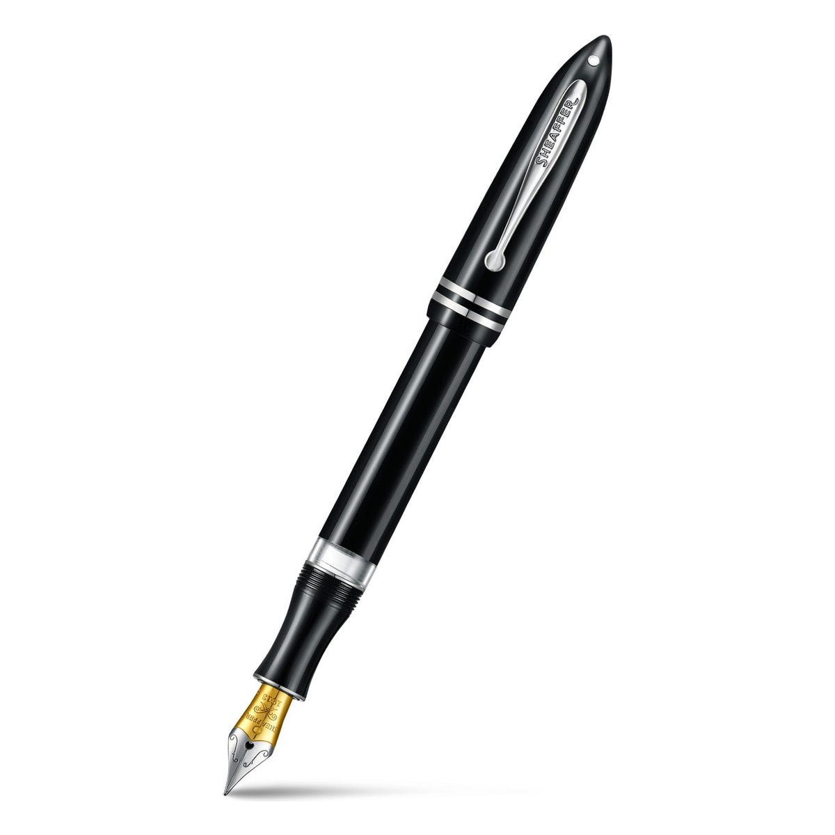 Sheaffer Balance III E892 Glossy Black and Chrome Fountain Pen