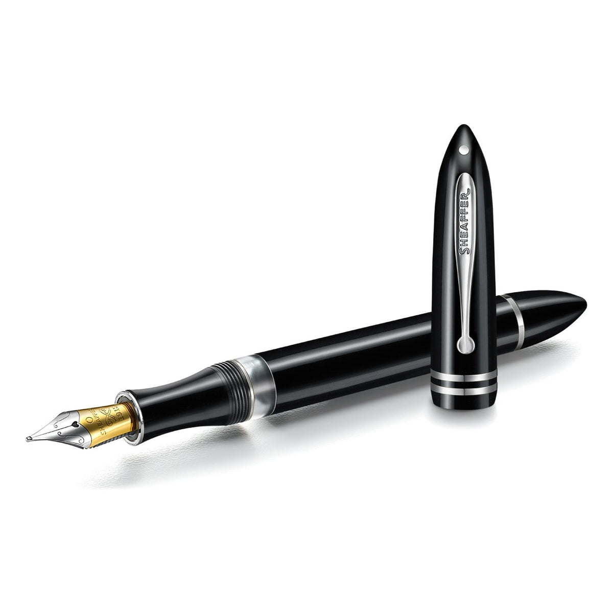 Sheaffer Balance III E892 Glossy Black and Chrome Fountain Pen