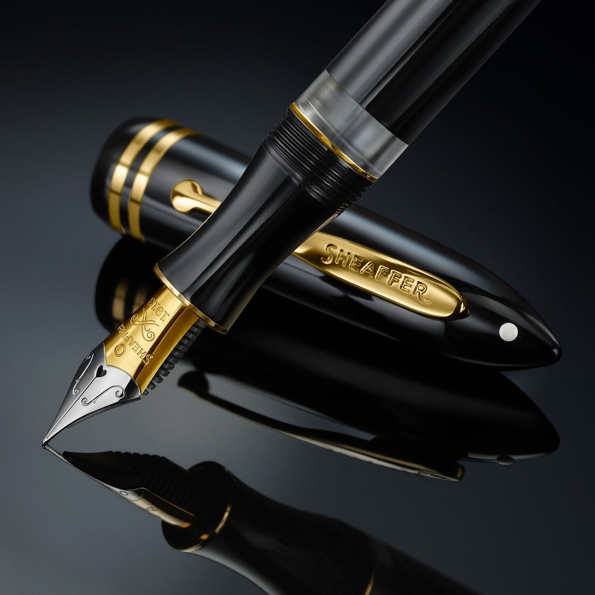 Sheaffer Balance III E893 Glossy Black and Gold Fountain Pen