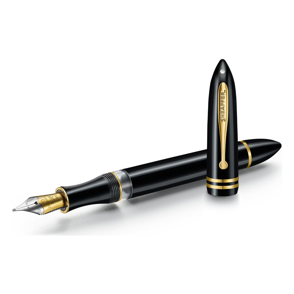 Sheaffer Balance III E893 Glossy Black and Gold Fountain Pen