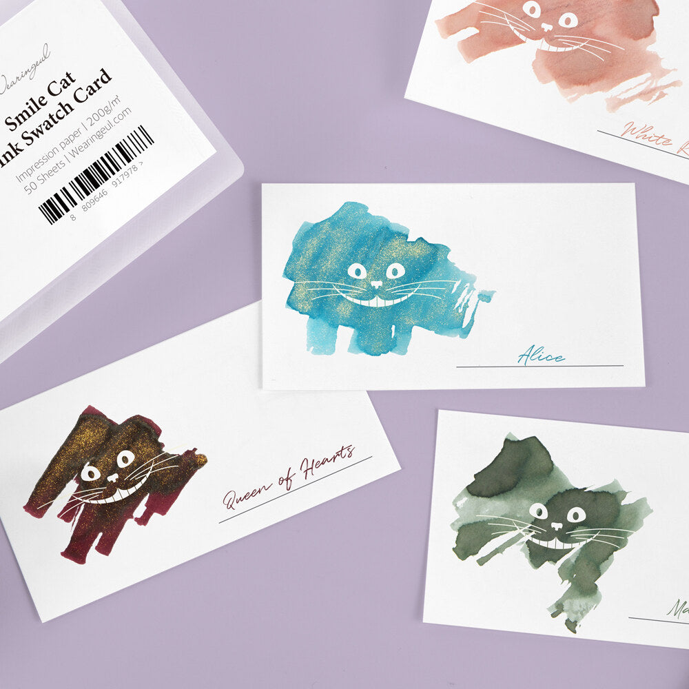 Wearingeul Smile Cat Ink Swatch Cards